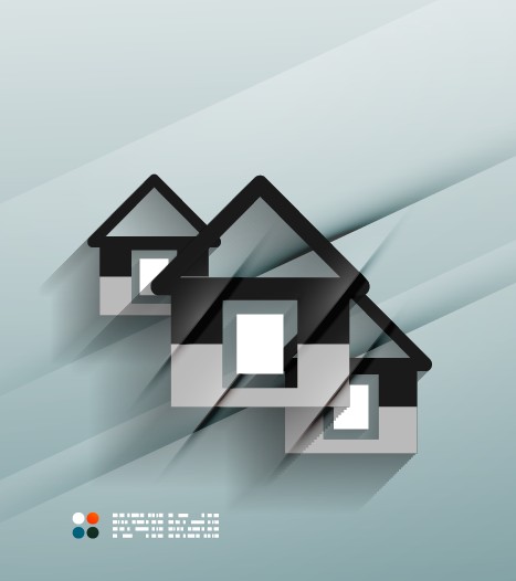 template vector template houses building 