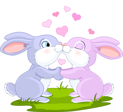 rabbit love cartoon 