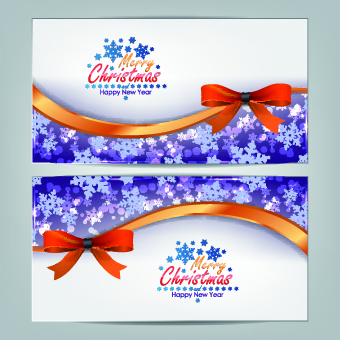 Beautiful christmas cards design vector 01