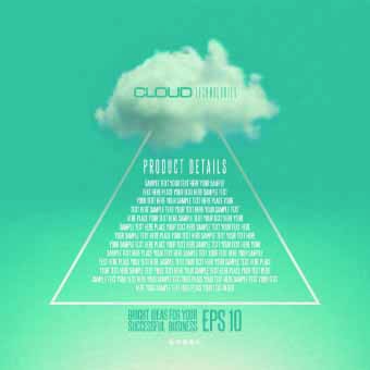 Cloud storage background vector 01