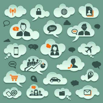 Cloud storage design elements vector 02