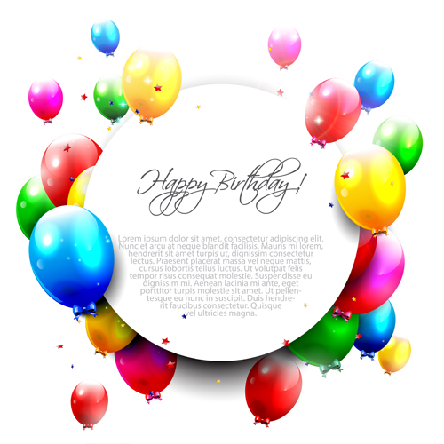 Romantic Color Balloons background art 02