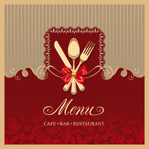 Elegant menu cover vector graphics 02
