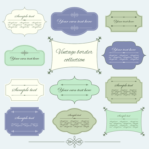 gant vintage frames design vector 01 Elegant vintage frames design vector 01