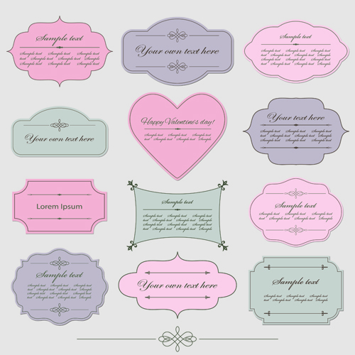 gant vintage frames design vector 04 Elegant vintage frames design vector 04