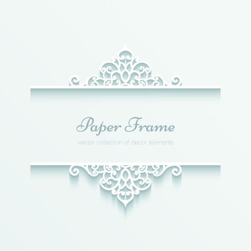 Exquisite paper floral vector background art 03