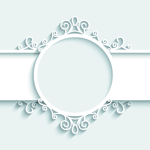 Exquisite paper floral vector background art 05
