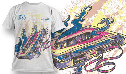 Fashion T shirt design elements set vector 06