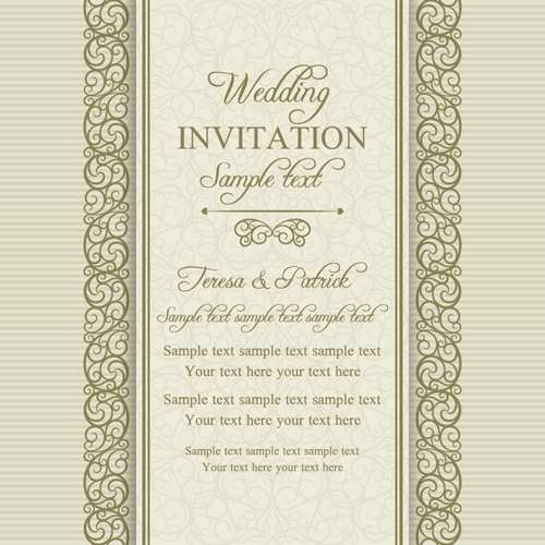 wedding ornate invitation cards 