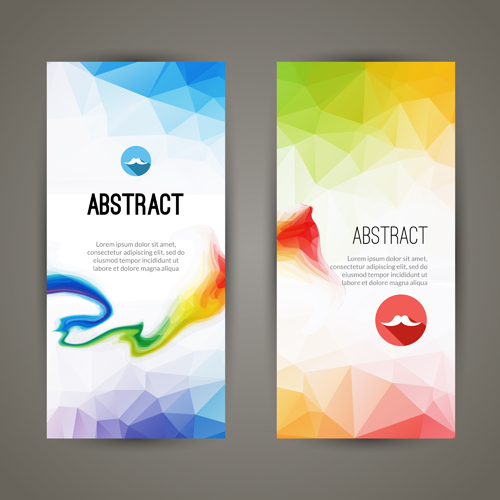 Geometric shapes cover brochure vectors 01