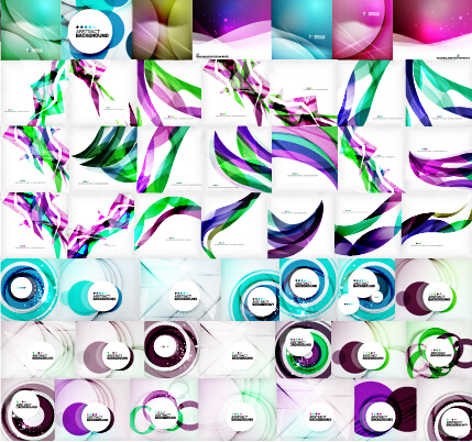 Huge collection modern abstract backgrounds vectors 01