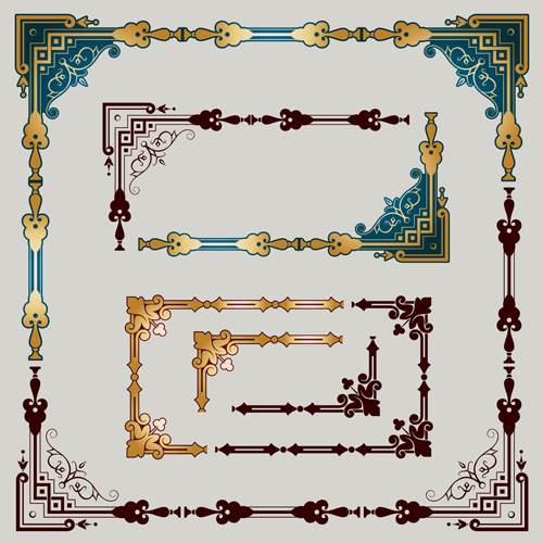 Luxury ornament frame with corners vector