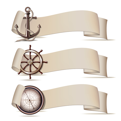 Vector Marine design elements 04