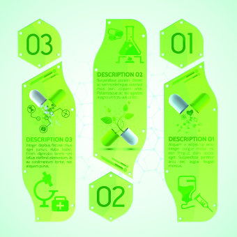 Creative medical banner with number vector 05