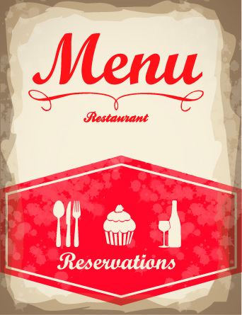 Vintage menu covers vector 01