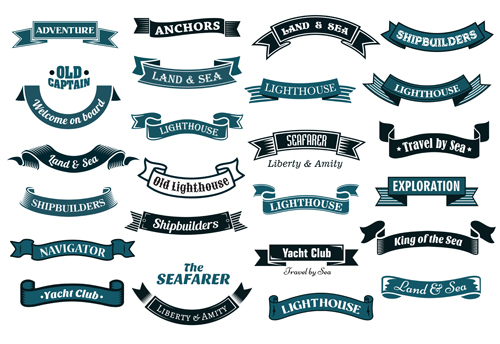 ribbon nautical banners 