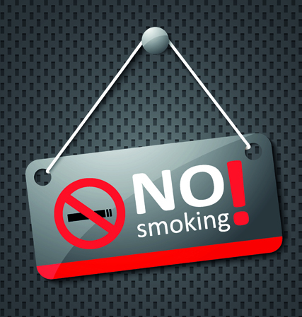 No Smoking Warning elements vector set 04