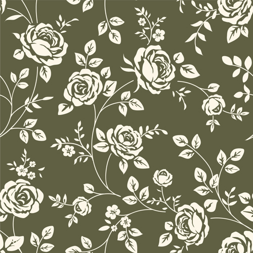 seamless roses Retro font Patterns pattern 