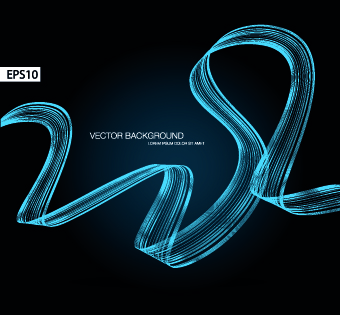 Dynamic ribbon vector background set 02