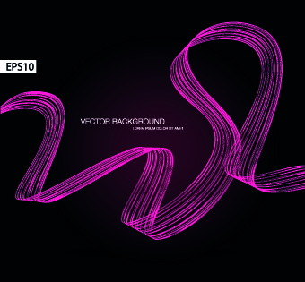 Dynamic ribbon vector background set 03