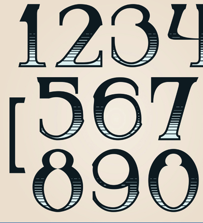 Russian and English alphabet, numbers, symbols vector 06