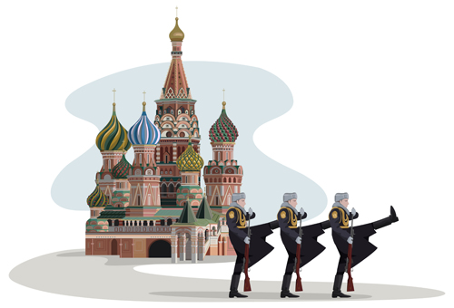 Russian style creative design vector 02
