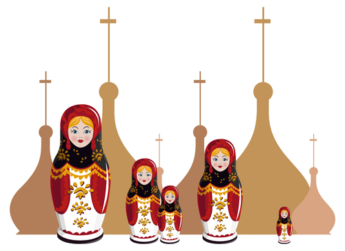 Russian style creative design vector 03