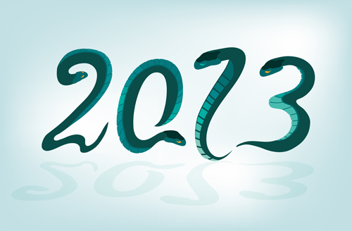 Set of 2013 year of snake design vector 10