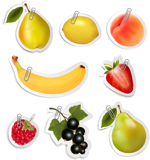 sticker shiny fruits 