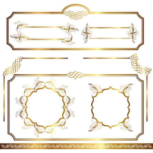 simple ornaments golden frames 