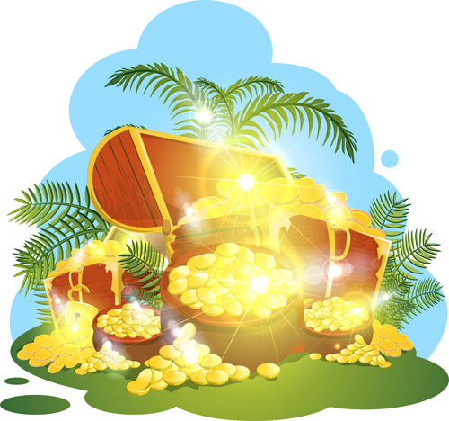 Sparkling Gold vector set 05