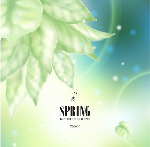 Spring blurred lights vector backgrounds art 03