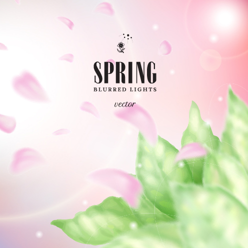 Spring blurred lights vector backgrounds art 06
