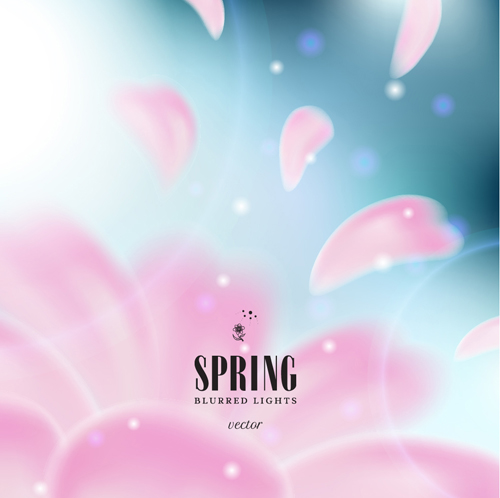 Spring blurred lights vector backgrounds art 08