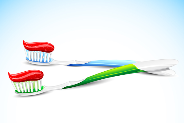 toothpaste toothbrush shiny 