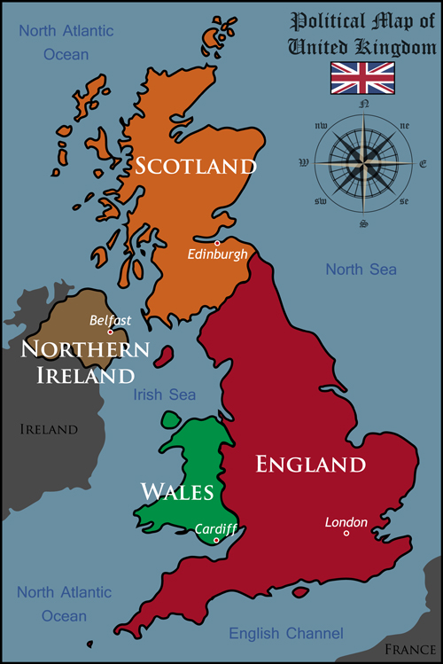United map vector map kingdom 