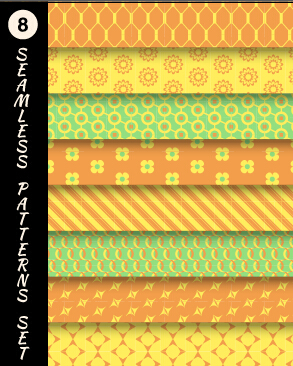 Various decorative seamless pattern vector set 02
