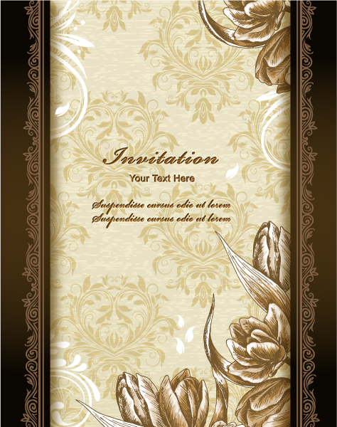 Vintage Spring floral background 04