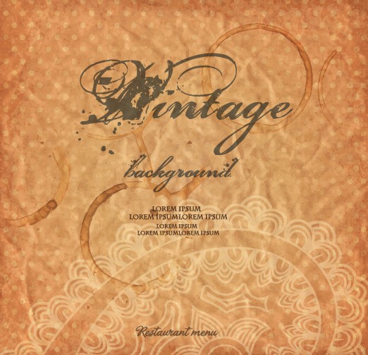 Vintage style grunge vector background set 03