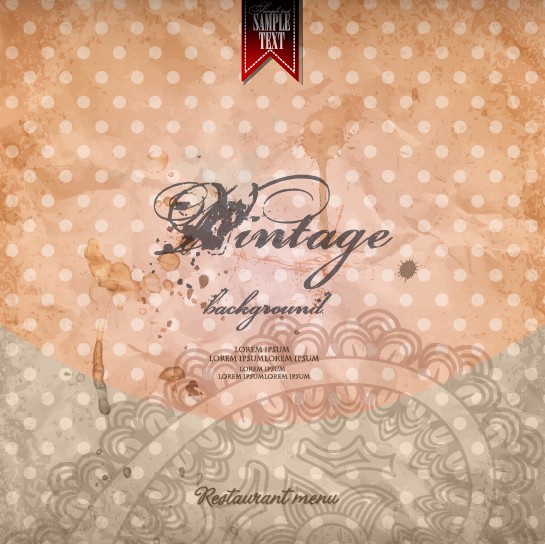 Vintage style grunge vector background set 04