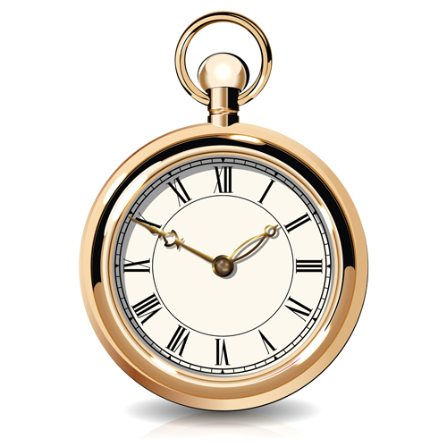 Stopwatch vintage styles vector set 01