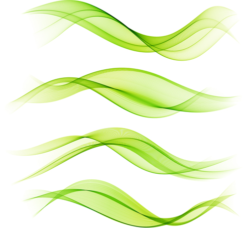 Ribbon waves design vector material 03