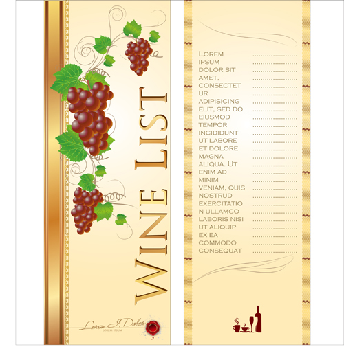 wine menu design creative  