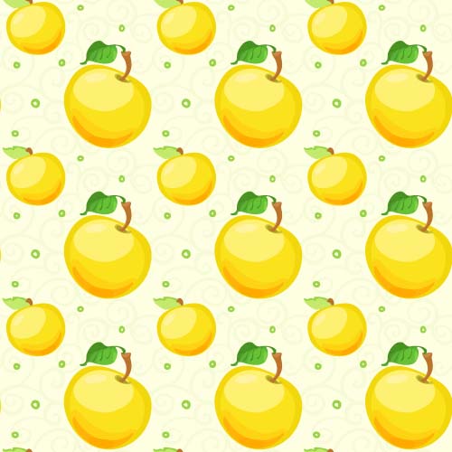 yellow pattern apple 