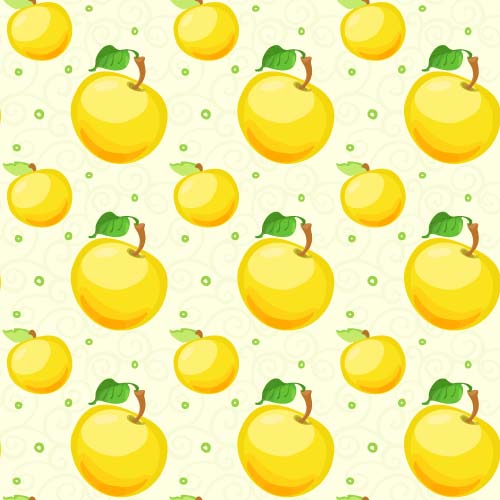 Yellow apple vector pattern