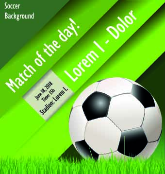 Soccer poster design vector set 01