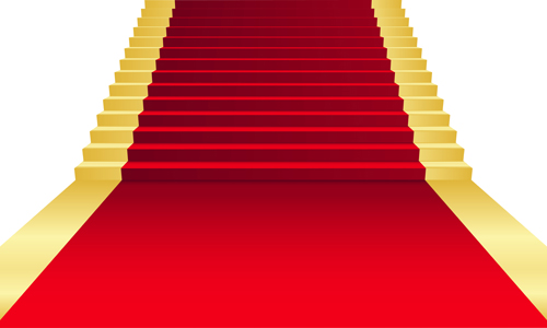 Ornate Red carpet backgrounds vector material 02