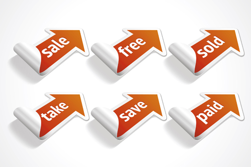 Sale stickers creative vector 02