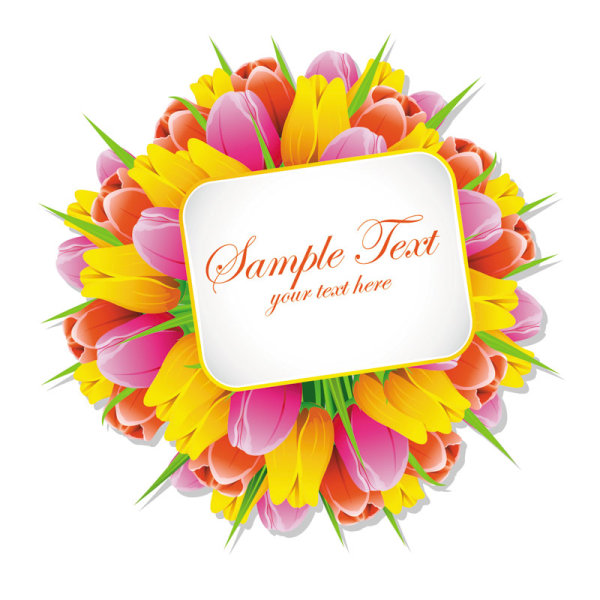 Exquisite with Flowers free vector 02