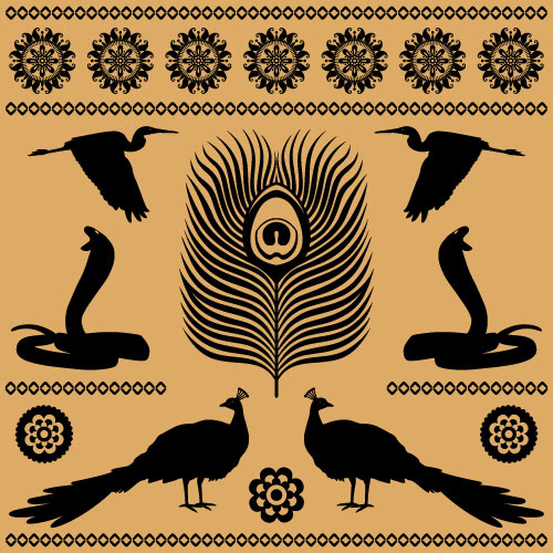 Egypt Style Pattern free vector 02